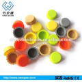 factory existing mold 2*1cm cute smile face food grade silicone bottle stopper with custom logo